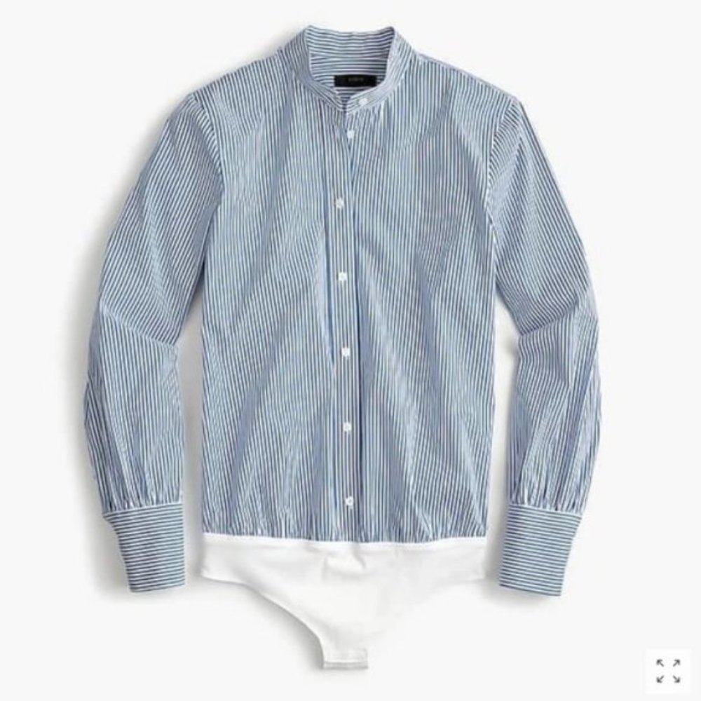 J. Crew Stretch Tailored Perfect Striped Bodysuit Size 4